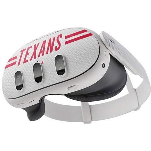 NFL Houston Texans White Striped Meta Quest 3 Skin