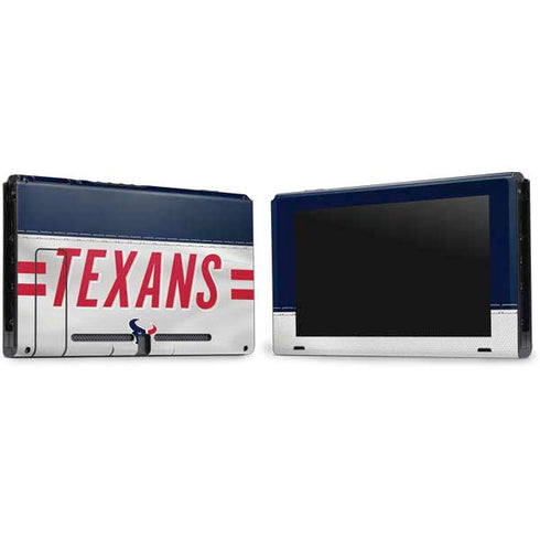 NFL Houston Texans White Striped Nintendo Switch Bundle Skin