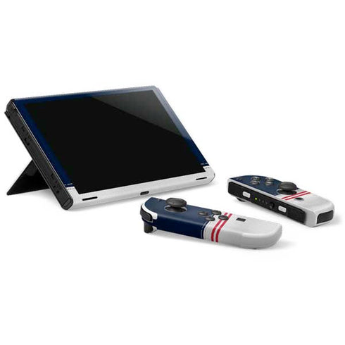 NFL Houston Texans White Striped Nintendo Switch OLED (2021) Skin