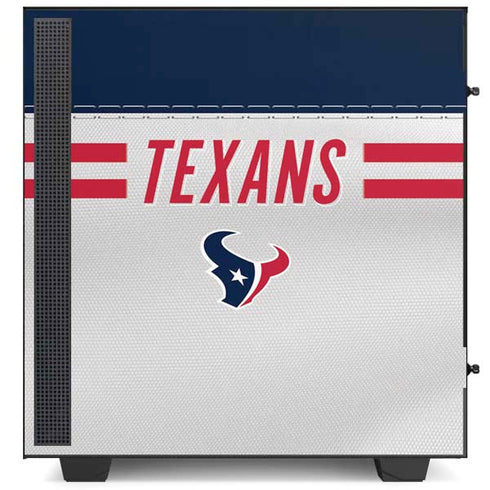 NFL Houston Texans White Striped NZXT H510 Compact ATX Mid-Tower Case Skin