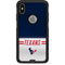 NFL Houston Texans White Striped Otterbox Commuter iPhone Skin