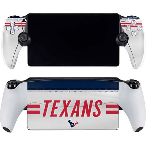 NFL Houston Texans White Striped PlayStation Portal Remote Player Skin