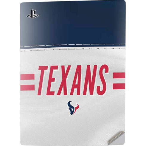 NFL Houston Texans White Striped PS5 Digital Edition Console Skin