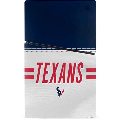 NFL Houston Texans White Striped PS5 Slim Digital Edition Console Skin