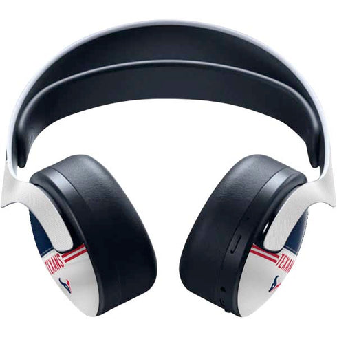 NFL Houston Texans White Striped PULSE 3D Wireless Headset for PS5 Skin