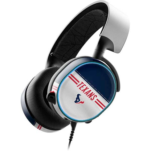 NFL Houston Texans White Striped SteelSeries Arctis 3 Skin