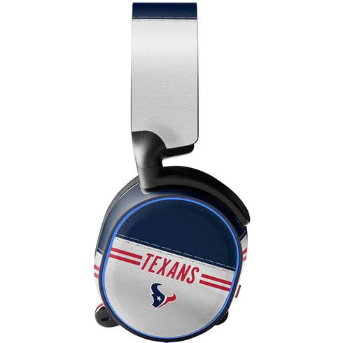 NFL Houston Texans White Striped SteelSeries Arctis 3 Skin