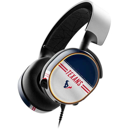 NFL Houston Texans White Striped SteelSeries Arctis 5 Skin