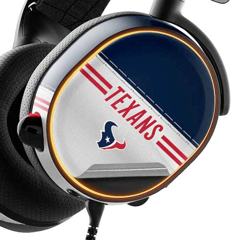 NFL Houston Texans White Striped SteelSeries Arctis 5 Skin