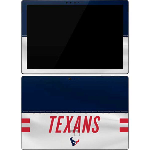 NFL Houston Texans White Striped Surface Pro 7 Skin