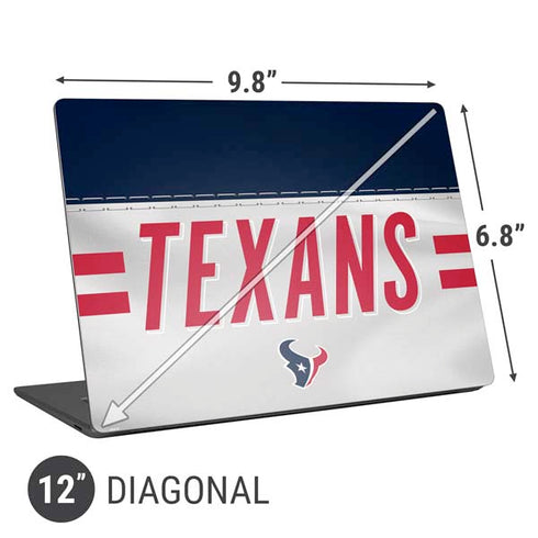 NFL Houston Texans White Striped Universal Laptop 12in (9.8 x 6.8in) Skin