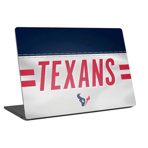 NFL Houston Texans White Striped Universal Laptop 12in (9.8 x 6.8in) Skin