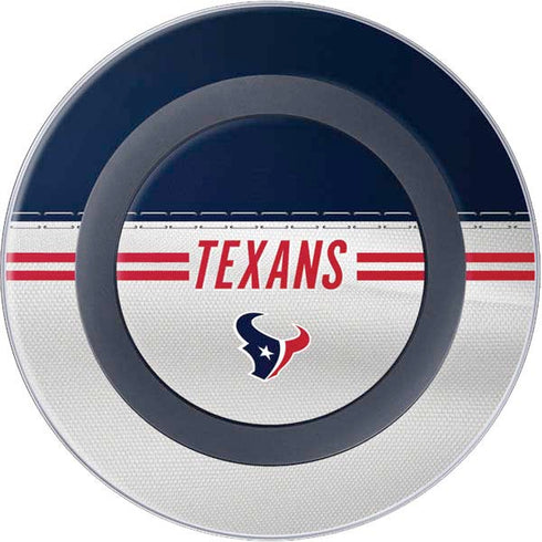 NFL Houston Texans White Striped Wireless Charger Skin