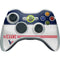 NFL Houston Texans White Striped Xbox 360 Wireless Controller Skin