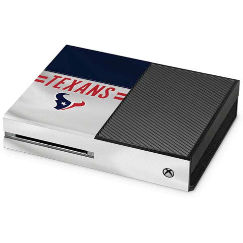NFL Houston Texans White Striped Xbox One Console Skin