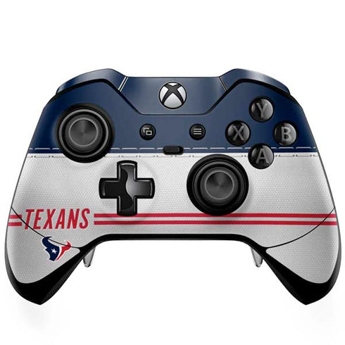 NFL Houston Texans White Striped Xbox One Elite Controller Skin