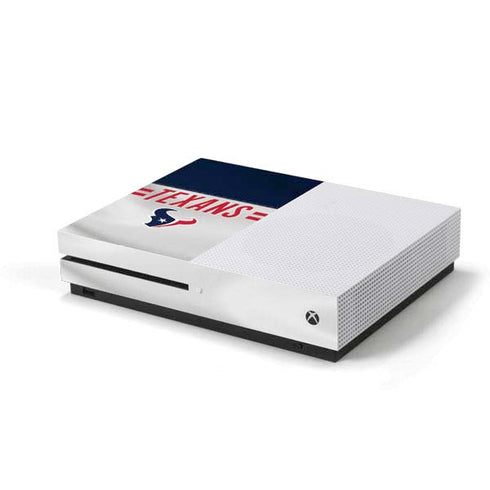NFL Houston Texans White Striped Xbox One S Console Skin