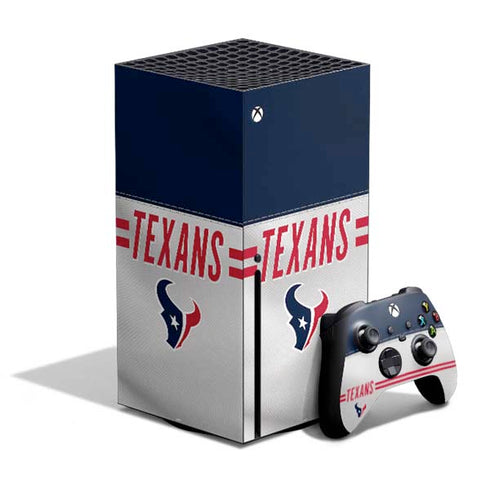 NFL Houston Texans White Striped Xbox Series X Bundle Skin
