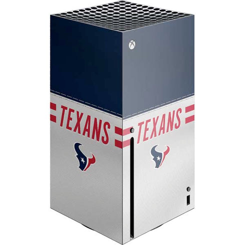 NFL Houston Texans White Striped Xbox Series X Console Skin