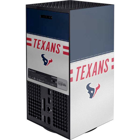 NFL Houston Texans White Striped Xbox Series X Console Skin
