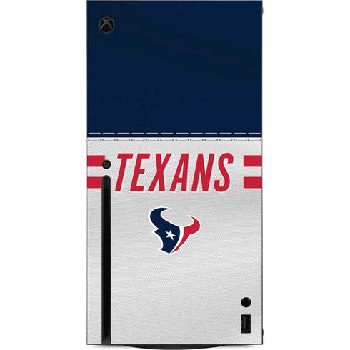 NFL Houston Texans White Striped Xbox Series X Console Skin