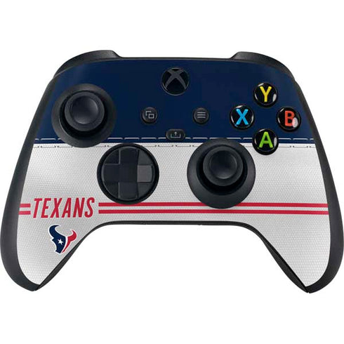 NFL Houston Texans White Striped Xbox Series X Controller Skin