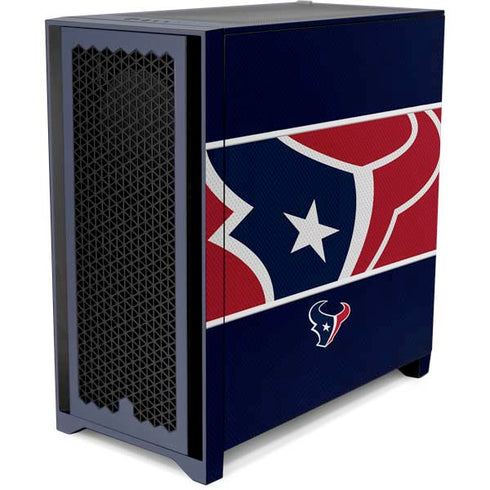 NFL Houston Texans Zone Block Corsair 4000D Tempered Glass Mid-Tower ATX Case Skin