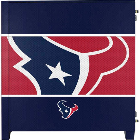 NFL Houston Texans Zone Block Corsair 4000D Tempered Glass Mid-Tower ATX Case Skin