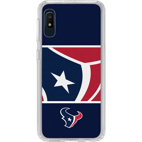 NFL Houston Texans Zone Block Galaxy A10e Clear Case