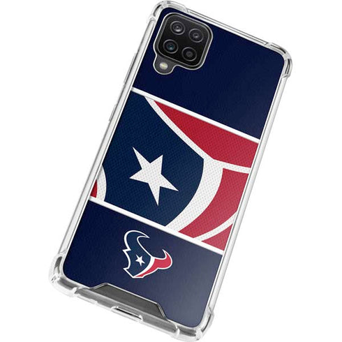 NFL Houston Texans Zone Block Galaxy A12 Clear Case