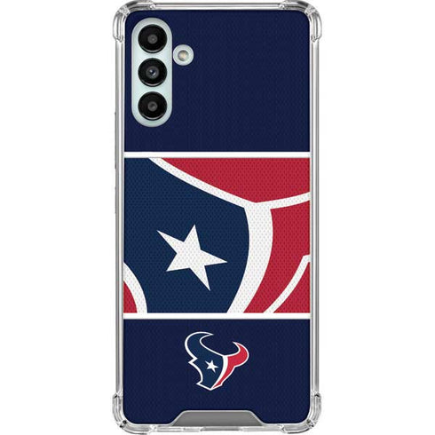 NFL Houston Texans Zone Block Galaxy A13 5G Clear Case