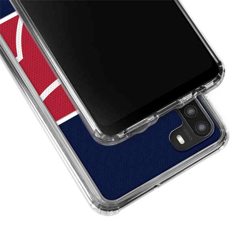 NFL Houston Texans Zone Block Galaxy A21 Clear Case