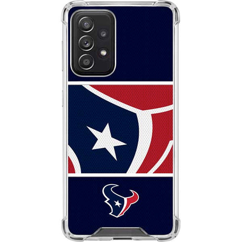 NFL Houston Texans Zone Block Galaxy A52 5G Clear Case