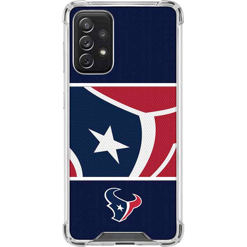 NFL Houston Texans Zone Block Galaxy A72 5G Clear Case