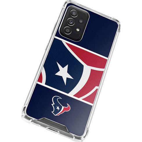 NFL Houston Texans Zone Block Galaxy A72 5G Clear Case