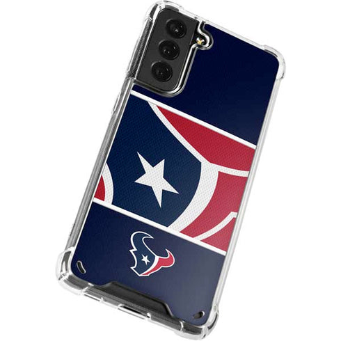 NFL Houston Texans Zone Block Galaxy S21 5G Clear Case