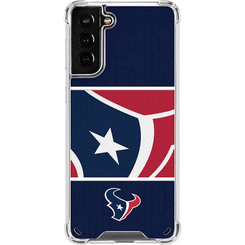 NFL Houston Texans Zone Block Galaxy S21 Plus 5G Clear Case