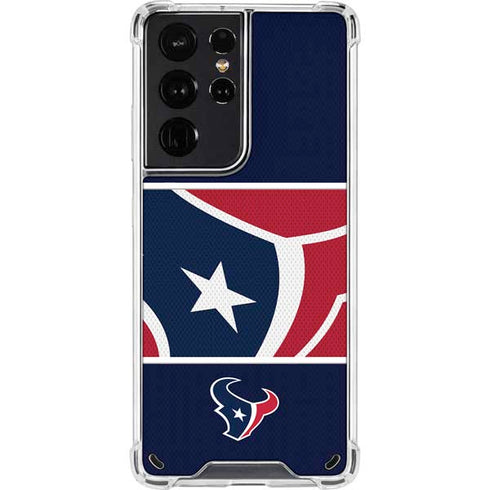 NFL Houston Texans Zone Block Galaxy S21 Ultra 5G Clear Case
