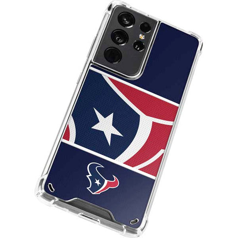 NFL Houston Texans Zone Block Galaxy S21 Ultra 5G Clear Case