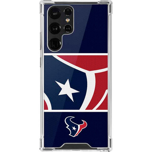NFL Houston Texans Zone Block Galaxy S22 Ultra Clear Case