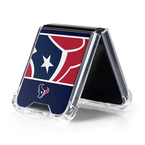 NFL Houston Texans Zone Block Galaxy Z Flip5 5G Clear Case
