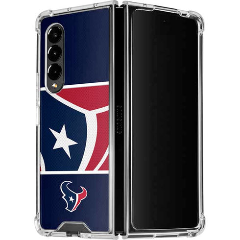 NFL Houston Texans Zone Block Galaxy Z Fold4 5G Clear Case