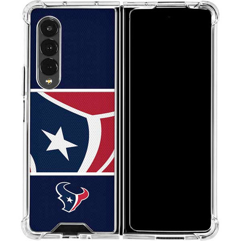 NFL Houston Texans Zone Block Galaxy Z Fold4 5G Clear Case