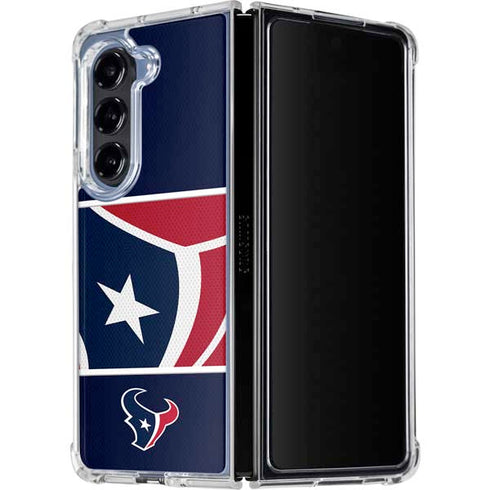 NFL Houston Texans Zone Block Galaxy Z Fold5 5G Clear Case