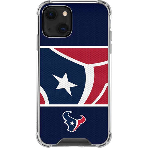 NFL Houston Texans Zone Block iPhone 13 Mini Clear Case