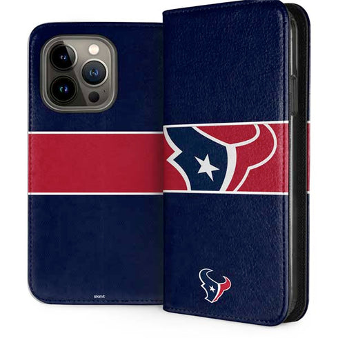 NFL Houston Texans Zone Block iPhone 13 Pro Folio Case
