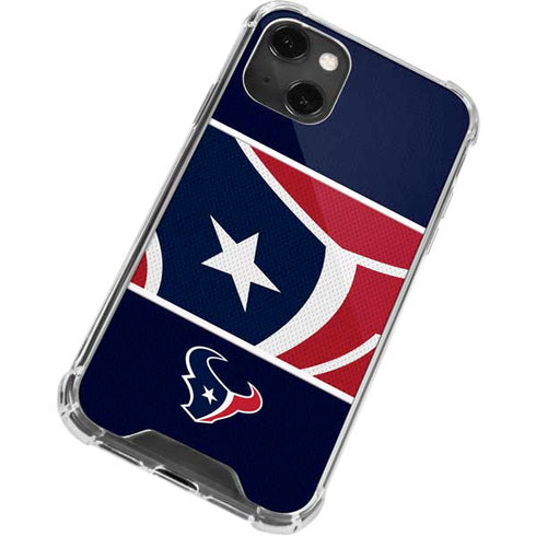 NFL Houston Texans Zone Block iPhone 14 Plus Clear Case