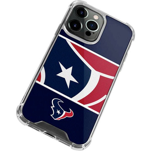 NFL Houston Texans Zone Block iPhone 15 Pro Clear Case