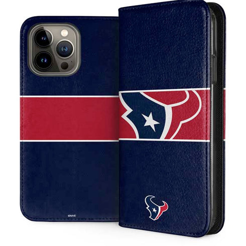 NFL Houston Texans Zone Block iPhone 15 Pro Max Folio Case