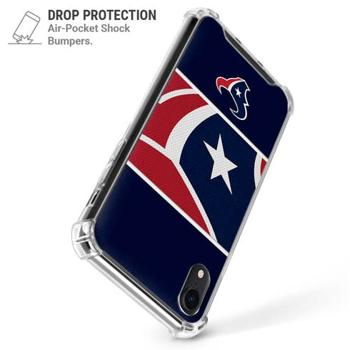 NFL Houston Texans Zone Block iPhone XR Clear Case